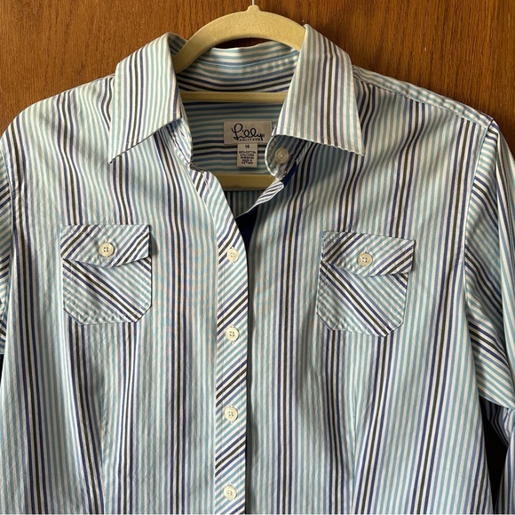 Lilly Pulitzer White Label Striped Button Down Top - Picture 2 of 14